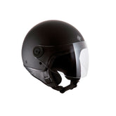 Casco EL'JETTIN 6.0, un demi-jet grigio carbone opaco. Design elegante e sicuro. Di TUCANO URBANO.
